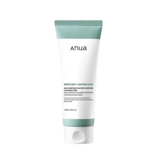 Anua Heartleaf Cleansing Foam with succinic acid