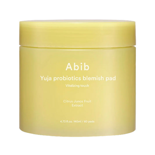 Abib Yuja Probiotics Blemish Pad 60 pads with 25,000ppm Probiotics dual-sided texture
