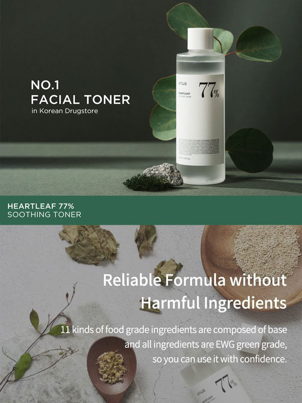 Anua 77% Soothing Toner calming benefits