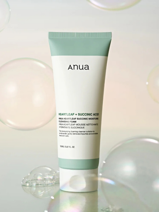 Anua Heartleaf Succinic Moisture Cleansing Foam packaging
