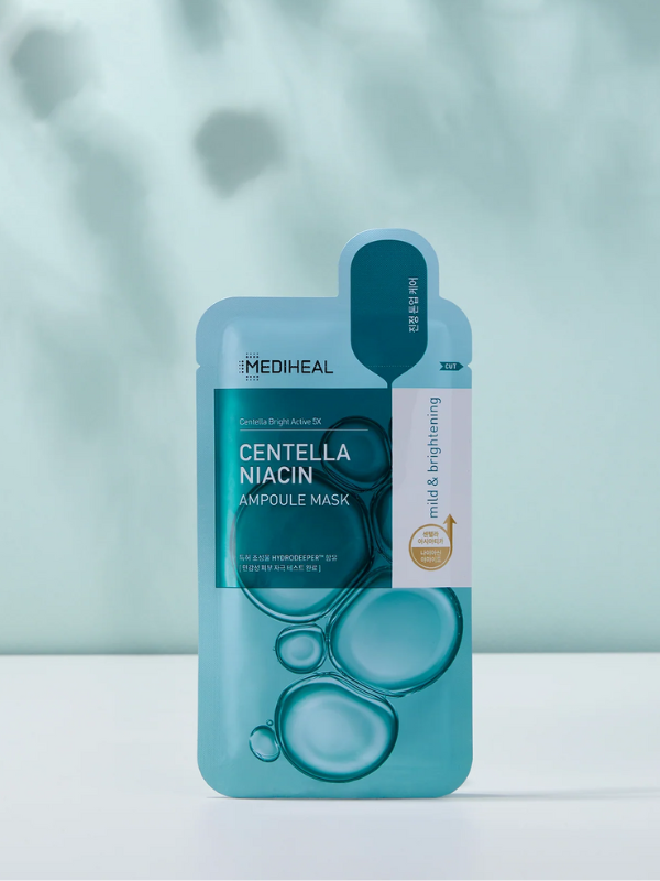 Mediheal Centella Niacin Ampoule Mask 10 sheets with Centella Bright Active 5X Complex