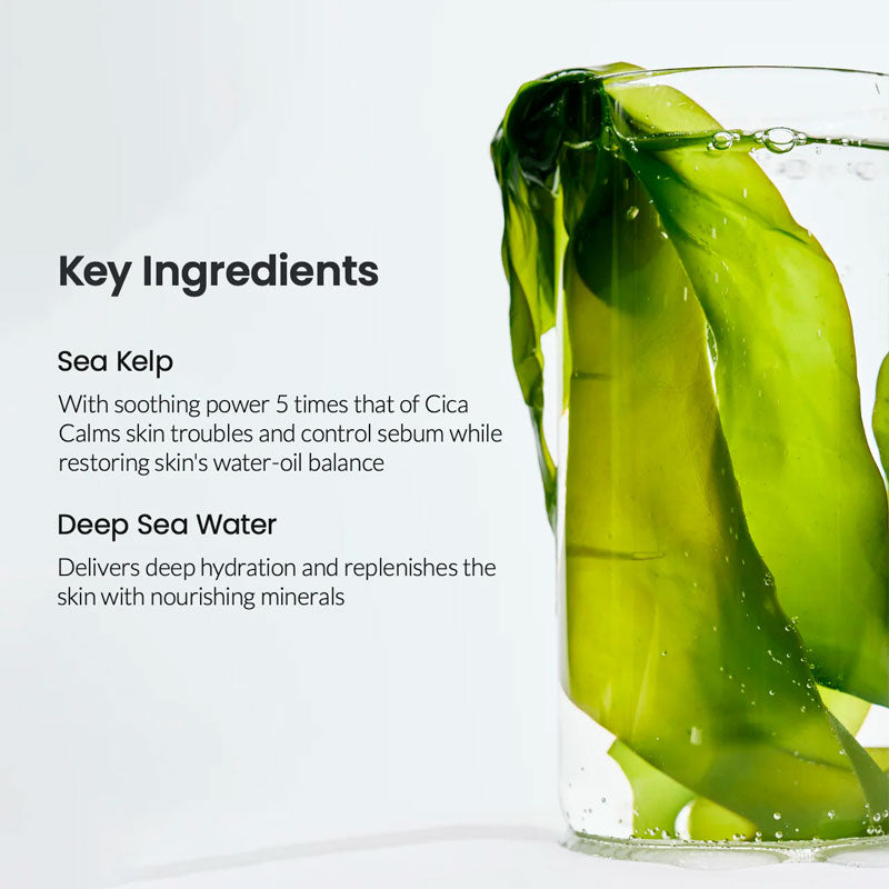 Biodance Sea Kelp Mask before and after showing oil control benefits