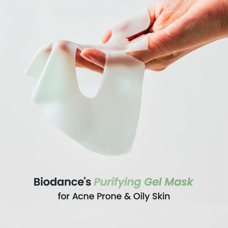 Biodance Sea Kelp Mask hydrogel texture on face
