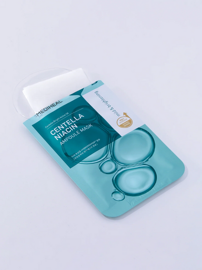 Mediheal Centella Niacin Ampoule Mask 100% bamboo cellulose sheet for brightening