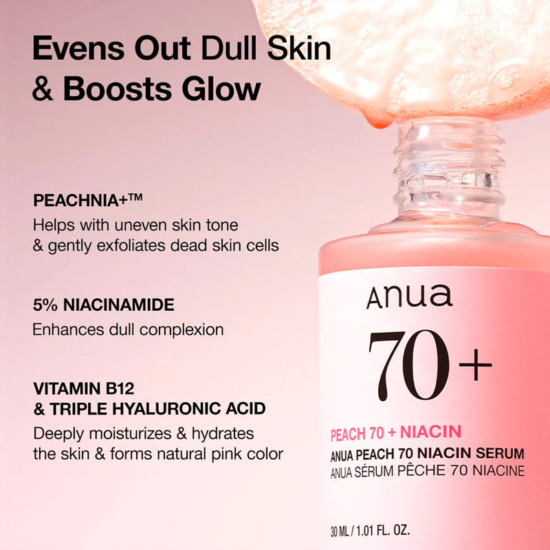 Anua Peach 70% Serum pore minimizing benefits
