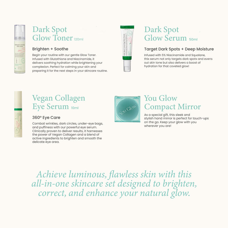 Axis-y Glow Your Own Way Box with Glutathione, 5% Niacinamide and Vegan Collagen