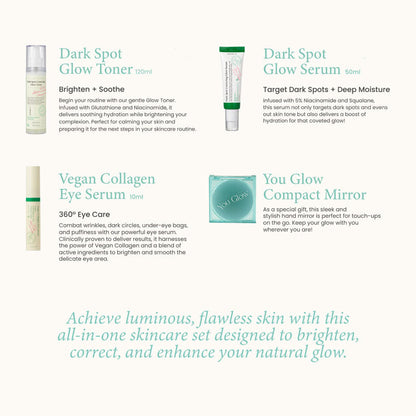 Axis-y Glow Your Own Way Box with Glutathione, 5% Niacinamide and Vegan Collagen