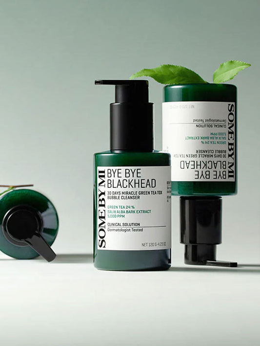 SOME BY MI Bye Bye Blackhead 30 Days Miracle Green Tea Tox Bubble Cleanser with 240,000 ppm green tea