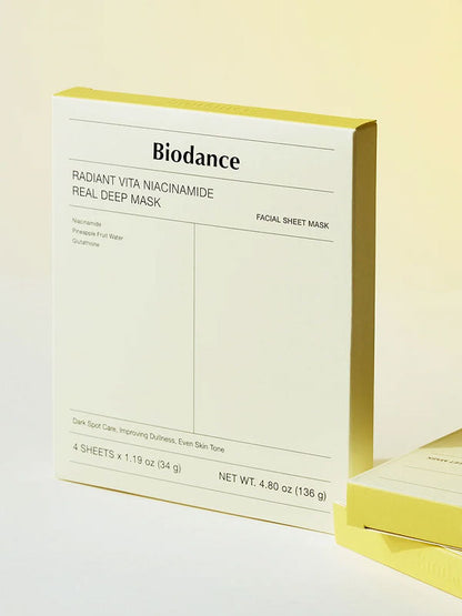 Biodance Radiant Vita Niacinamide Real Deep Mask 34g brightening hydrogel mask