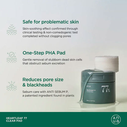 Anua Heartleaf Toner Pad for acne-prone troubled skin