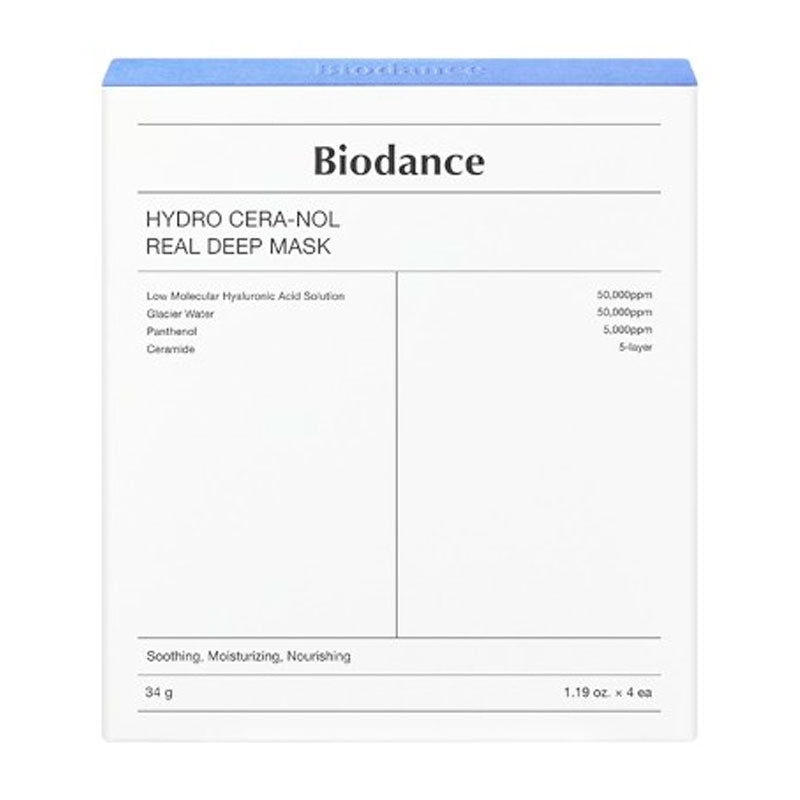 Biodance Hydro Cera-nol Mask packaging with ceramide complex
