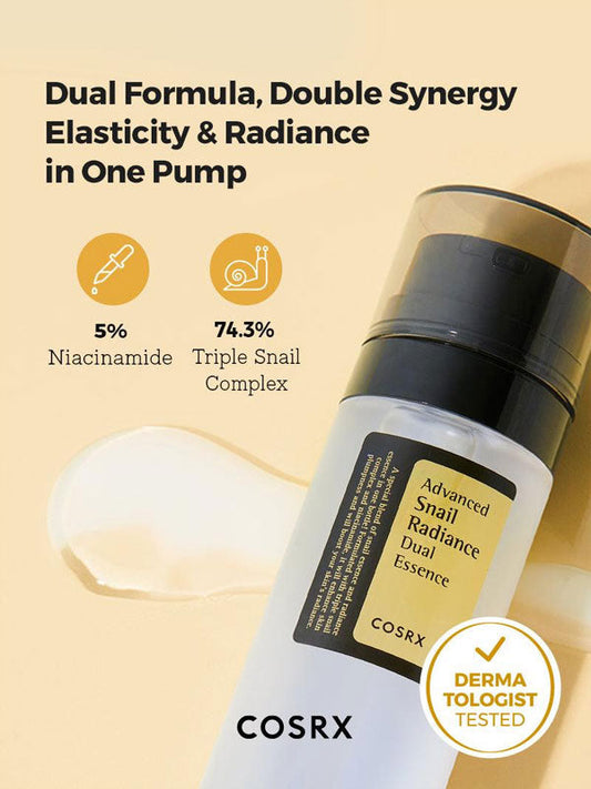 COSRX Snail Radiance Dual Essence with snail mucin and niacinamide