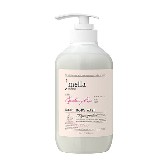 Jmella Sparkling Rose Body Wash with rose champagne fragrance