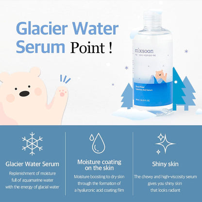 mixsoon Glacier Water Hyaluronic Acid Serum lightweight formula for radiant skin