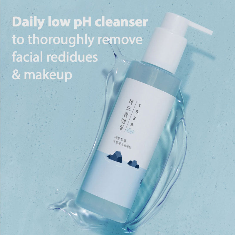 Round Lab 1025 Dokdo Cleansing Gel hydrating gel cleanser with minerals
