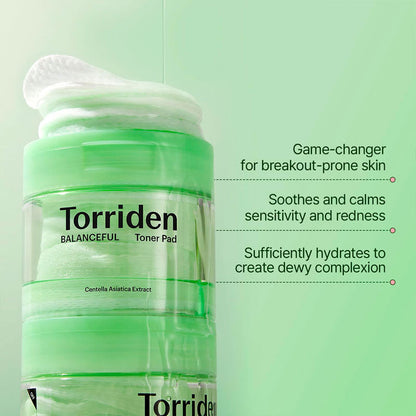 Torriden Cica Toner Pad gentle exfoliating acids LHA and PHA formula