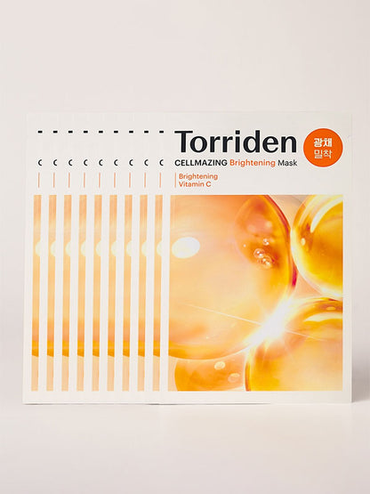 Torriden Cellmazing Vita C Brightening Mask box with 10 sheet masks