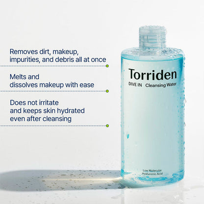 Torriden Dive-In Cleansing Water with 8 types of hyaluronic acid